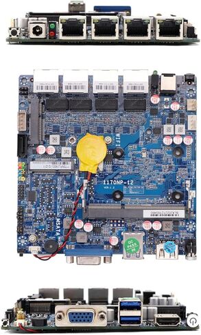 كمبيوتر صغير لجهاز جدار الحماية، Inter Celeron N2940 4 نوى و4 خيوط، 4 * شبكة LAN I210، دعم 1 * DDR3، دعم 1 * SATA solt، 1 * فتحة MSATA، كمبيوتر مكتبي صناعي (لا يوجد ذاكرة وصول عشوائي ولا SSD) in Kuwait