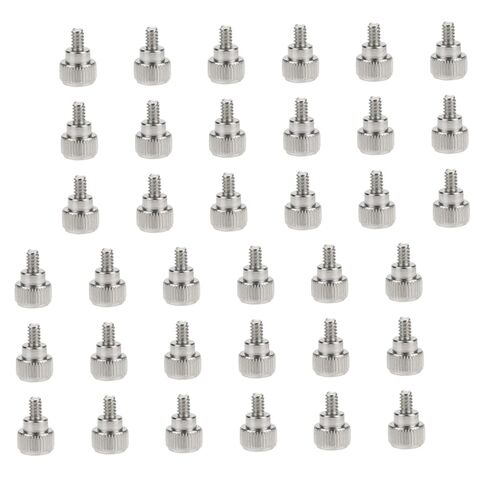 Veemoon 100pcs Knurled Thumbscrews Computer Chassis Screws Silver Replacement for Desktop PC Side Panel Fixing, Practical Computer Case Accessory for DIY Assembly in Saudi Arabia