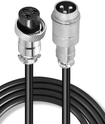 GX16 4 Pin Aviation Connector Cable, 9.84FT Double Female Extension Cord with Panel Mount, Circular Metal Plug Wire for Industrial Equipment in Saudi Arabia