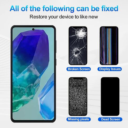 Duotipa 6.7" OLED Screen Compatible with Samsung Galaxy M55 SM-M556B LCD Display Touchscreen Digitizer Assembly with Repair Tools Kit,Support Fingerprint Function in Saudi Arabia