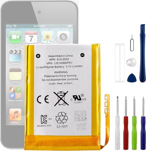 بطارية 616-0553 3.7 فولت 930 مللي أمبير في الساعة، متوافقة مع iPod Touch 4 (الجيل الرابع) A1367، تأتي مع أداة تركيب البطارية in Kuwait