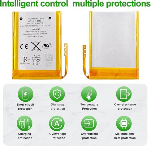 بطارية 616-0553 3.7 فولت 930 مللي أمبير في الساعة، متوافقة مع iPod Touch 4 (الجيل الرابع) A1367، تأتي مع أداة تركيب البطارية in Kuwait