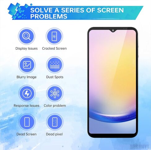 بديل شاشة Samsung Galaxy A25 AMOLED مع إطار شاشة AMOLED تعمل باللمس محول رقمي تجميع كامل زجاج إصلاح مع مجموعة أدوات إصلاح SM-A256U SM-A256U1 in Kuwait