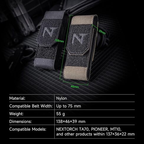 NEXTORCH V18 Tactical Nylon Holster for NEXTORCH TA70 Pioneer MT10 in Saudi Arabia