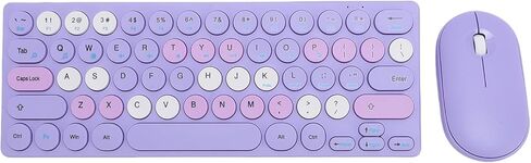 Yoidesu Wireless Keyboard and Mouse Combo, 64 Keys Retro Keycaps with 2.4GHz Wireless Connection, 1200 DPI Mouse, Auto Sleep Design, for Wins OS X Computer Laptop (Red) in Saudi Arabia