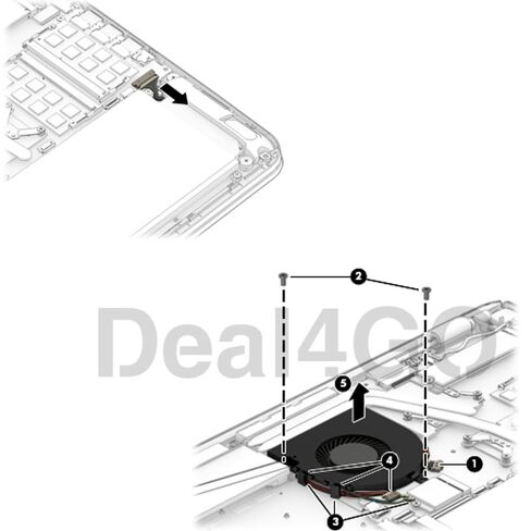 Deal4GO مروحة تبريد وحدة المعالجة المركزية 812682-001 بديلة لـ HP Envy 15-AE 15-AH M6-P M6-AE151DX 15-AE116TX 15T-AE in Kuwait