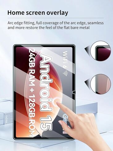 واقي شاشة لجهاز Frameflow P10_A Android 15 مقاس 10.1 بوصة، مضاد للخدش 9H حساس للمس، حواف مستديرة 2.5D خالية من الفقاعات، سهل التركيب، عبوتان. in Kuwait
