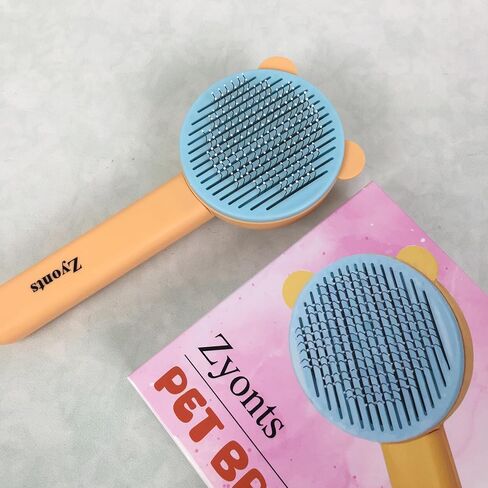 Zyonts Pet brushes – Gentle Deshedding & Detangling Brush for Dogs & Cats, Comfortable Handle, Safe & Effective Fur Care in Saudi Arabia