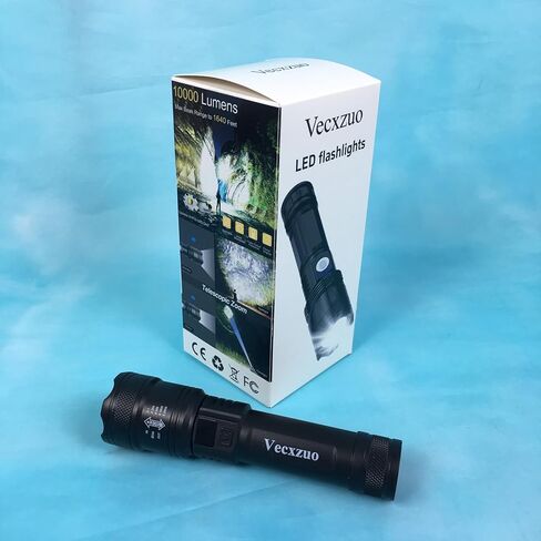 Vecxzuo LED flashlights – Ultra Bright Rechargeable Torch, Multiple Lighting Modes in Saudi Arabia