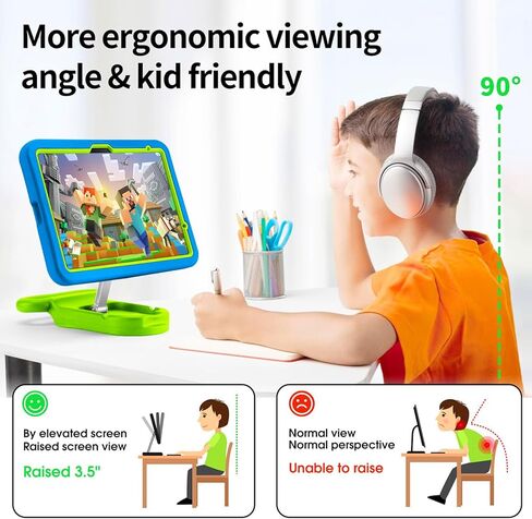 حافظة أطفال متوافقة مع iPad 7th/8th/9th Gen، 10.2 بوصة 2021/2020/2019 حافظة مع صورة قابلة للتعديل ومقبض حامل وغطاء حماية صديق للأطفال لجهاز iPad 10.2 بوصة in Saudi Arabia