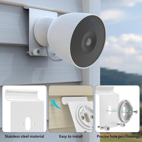 Vinyl Siding Mount Compatible with Google Nest Cam Outdoor Battery 2nd Generation Security Camera (White) in Saudi Arabia
