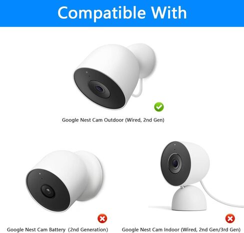 Vinyl Siding Mount Compatible with Google Nest Cam Outdoor Battery 2nd Generation Security Camera (White) in Saudi Arabia