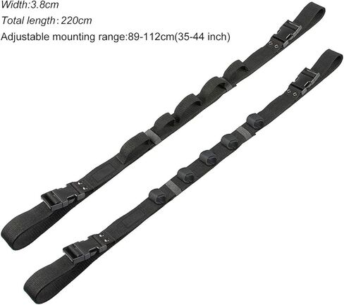 KUDES 2 Pack Vehicle Fishing Rod Holder for Car 5 Rod Capacity Adjustable 86.6 Inches Length Easy Install Fishing Car Rod Carrier Belt Strap for SUV Wagons Van in Saudi Arabia