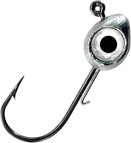 15/10 PCS Fishing Eyes Jigs Swimbait Jig Head - 3D Eyes Saltwater Jig Heads for Fishing 3/8 1/4 3/16 oz Jig Head, Trout Bass Hook Freshwater Walleye Striper Walleye Jigheads in Kuwait