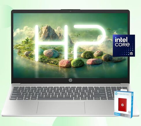 لاب توب اتش بي 15.6 فل اتش دي | معالج انتل كور i5-1235U ذو 10 نواة | رسومات انتل ايريس اكس | واي فاي 6 | مضاد للوهج | عمر بطارية طويل (Windows 11 Pro، ذاكرة الوصول العشوائي 16 جيجابايت | 1 تيرابايت SSD) in Kuwait