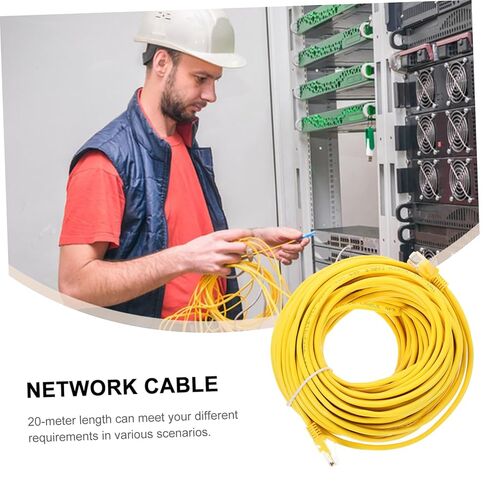 20m High-Speed Cat Ethernet Cable Networking Cord Stylish Design for Home Computers Routers Fast Data Transfer Secure Connection Easy to Identify in Saudi Arabia
