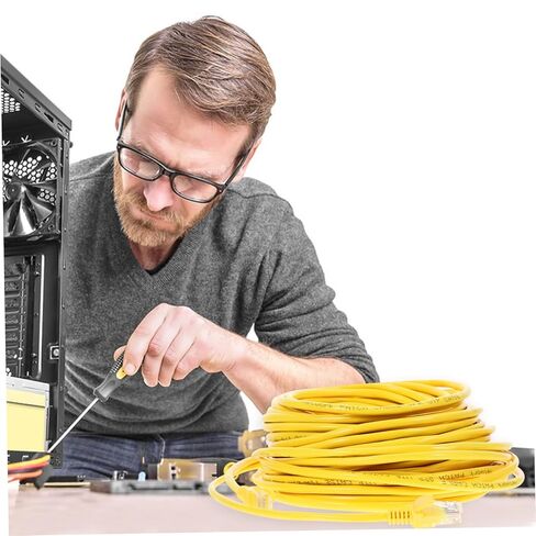 20m High-Speed Cat Ethernet Cable Networking Cord Stylish Design for Home Computers Routers Fast Data Transfer Secure Connection Easy to Identify in Saudi Arabia