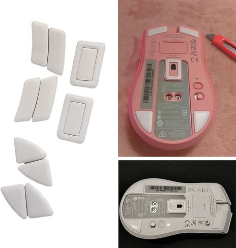 2 Sets / Pack Tiger Gaming Mouse Feet Mouse Skate for Razer Viper Ultimate Mouse Wireless White Mouse Glides Curve Edge Mouse Feet Pedal in Saudi Arabia