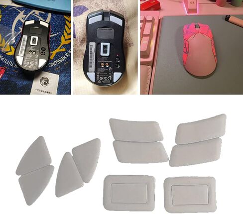 2 Sets / Pack Tiger Gaming Mouse Feet Mouse Skate for Razer Viper Ultimate Mouse Wireless White Mouse Glides Curve Edge Mouse Feet Pedal in Saudi Arabia