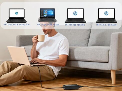 65W Laptop Charger,Compatible with Hp Model 15 15.6" : 15-dy, 15-dq, 15-da, 15-db, 15-dw, 15-f, 15-ef, 15-ab, 15-ac, 15-af, 15-an, 15-au, 15-aw 15-ay 15-ba 15-bn 15-bk 15-br 15-bs 15-bw Series in Kuwait