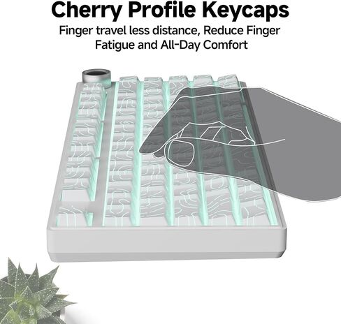 Aesthetic Shine Though PBT White Keycaps, Long Lasting and No Fade, Fit Upto 98% Layout (97 Key caps) Modern Topographic Keycaps for Mechanical Keyboard - Ergonomic (Doubleshot, MX, Cherry) in Saudi Arabia