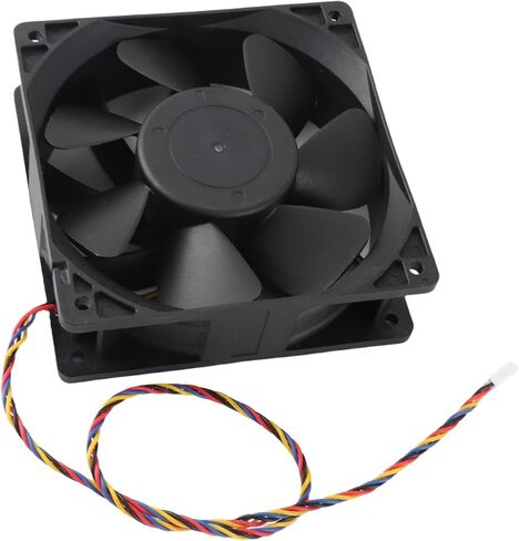 CHICIRIS 12 سم مروحة تبريد سوداء عالية السرعة 6000 دورة في الدقيقة 12 فولت 2.7A 4pin FG DC بدون فرشاة PWM مروحة حافظة كمبيوتر لخوادم الكاميرا، مادة ABS in Kuwait