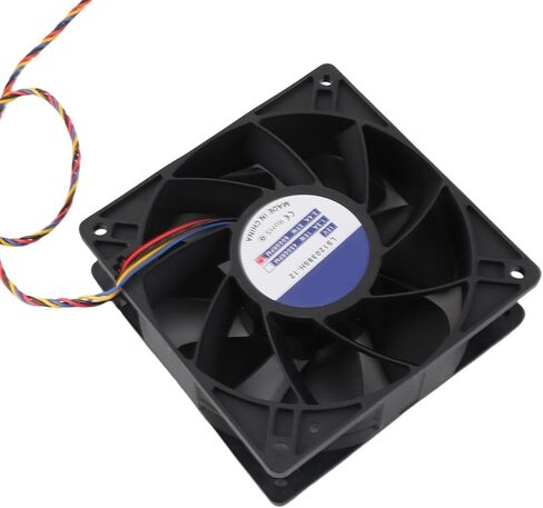 CHICIRIS 12 سم مروحة تبريد سوداء عالية السرعة 6000 دورة في الدقيقة 12 فولت 2.7A 4pin FG DC بدون فرشاة PWM مروحة حافظة كمبيوتر لخوادم الكاميرا، مادة ABS in Kuwait