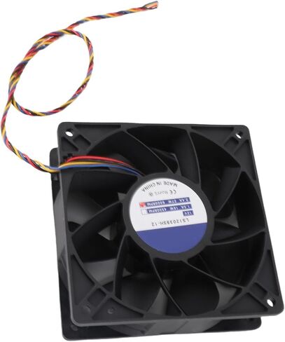 CHICIRIS 12 سم مروحة تبريد سوداء عالية السرعة 6000 دورة في الدقيقة 12 فولت 2.7A 4pin FG DC بدون فرشاة PWM مروحة حافظة كمبيوتر لخوادم الكاميرا، مادة ABS in Kuwait