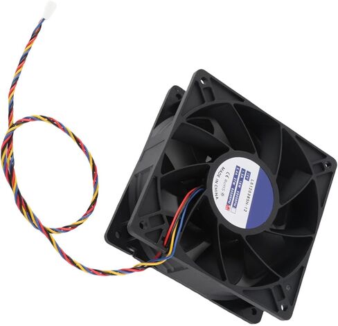 CHICIRIS 12 سم مروحة تبريد سوداء عالية السرعة 6000 دورة في الدقيقة 12 فولت 2.7A 4pin FG DC بدون فرشاة PWM مروحة حافظة كمبيوتر لخوادم الكاميرا، مادة ABS in Kuwait