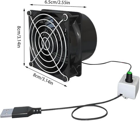 Ventilation Fan - USB Exhaust Fan, Adjustable Speed Air Extractor, Mini Booster, Solder Absorber, Portable Extractor, Compact Desktop Air Circulation Device for Workshop in Saudi Arabia