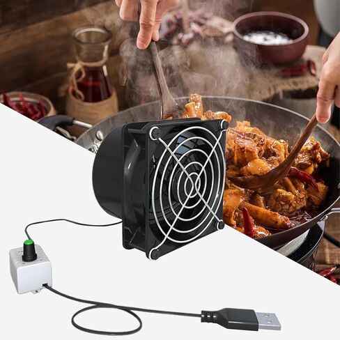 Ventilation Fan - USB Exhaust Fan, Adjustable Speed Air Extractor, Mini Booster, Solder Absorber, Portable Extractor, Compact Desktop Air Circulation Device for Workshop in Saudi Arabia