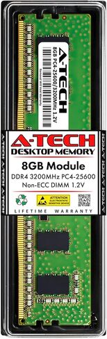 A-Tech ذاكرة وصول عشوائي 8 جيجابايت للكمبيوتر المكتبي HP Pro 400 G9 SFF | ترقية ذاكرة DDR4 3200 ميجا هرتز PC4-25600 DIMM 1.2V 288-Pin غير ECC UDIMM in Kuwait