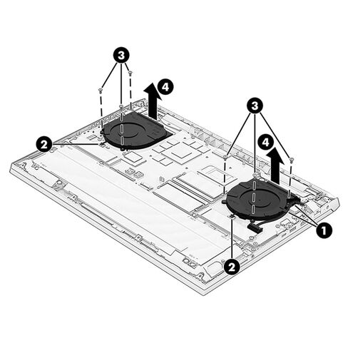 80 واط 5 فولت وحدة المعالجة المركزية GPU الرسومات مجموعة مروحة التبريد M54776-001 لاستبدال HP Victus 16-D 16-E 16-D1010NR 16-E0350AX in Kuwait