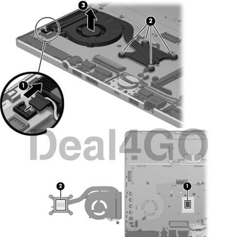 مروحة تبريد وحدة المعالجة المركزية Deal4GO 753716-001 716736-001 بديلة للكمبيوتر اللوحي HP EliteBook Revolve 810 G2 G3 G1 in Kuwait