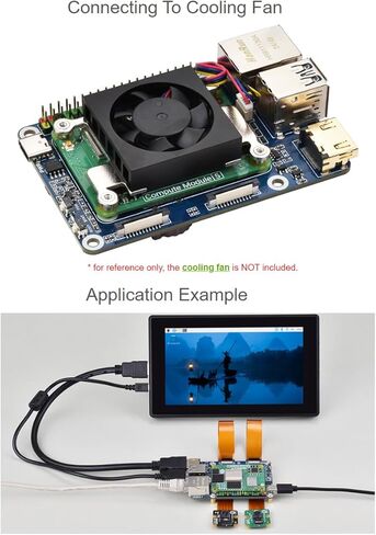 Waveshare Mini Base Board (B) متوافق مع Raspberry Pi Compute Module 5، مناسب لتقييم Raspberry Pi CM5 أو دمجه في المنتجات النهائية in Saudi Arabia