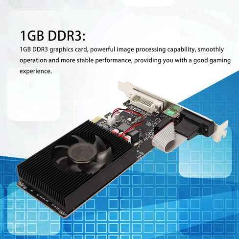 GT220 Gaming Graphics Card, 128bit 1GB DDR3 Graphics Card Upgrade Computer Accessories, VGA DVI HDML, Video Card for Gaming PC in Saudi Arabia