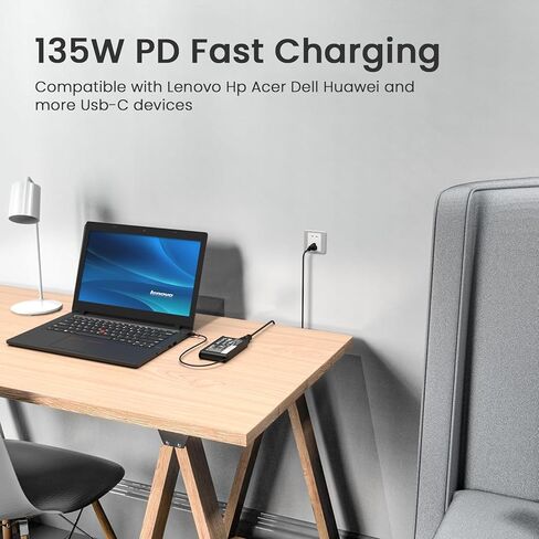135W USB C Charger AC Adapter Compatible with Lenovo Thinkpad P16s Gen 3 2 1 21BU ThinkPad Z16 L16 L15 E16 E15 T16 T15 ThinkBook 14P 14+ 13X G3 G4, 4X21H27800,ADL135YSDC3A, SA10R16963, 5A10W86296 in Saudi Arabia