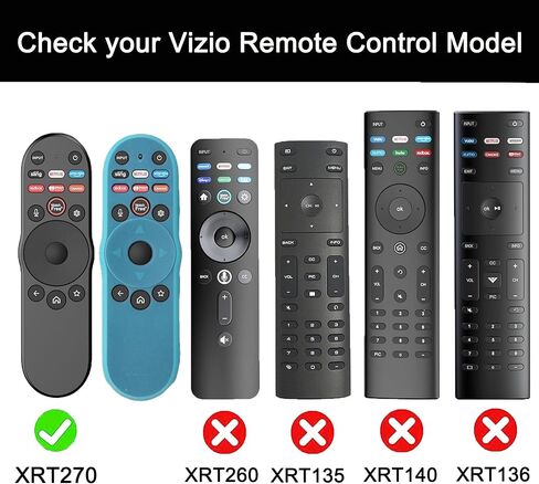 Silicone Case for Vizio TV Remote XRT270, TOKERSE Cover Compatible with VIZIO XRT270 Smart TV Remote Control Anti Slip Shockproof Protective Sleeve Skin with Lanyard Glow in The Dark - Blue in Saudi Arabia