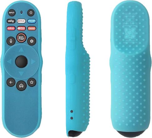 Silicone Case for Vizio TV Remote XRT270, TOKERSE Cover Compatible with VIZIO XRT270 Smart TV Remote Control Anti Slip Shockproof Protective Sleeve Skin with Lanyard Glow in The Dark - Blue in Saudi Arabia