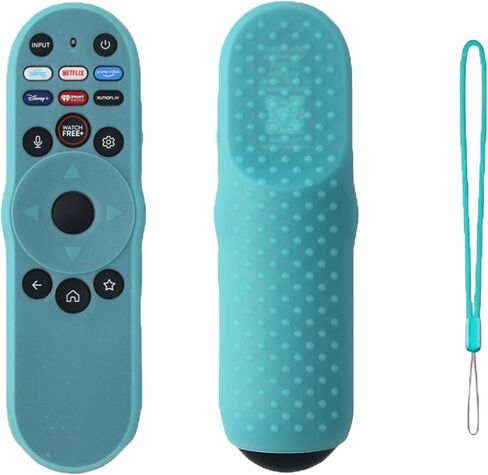 Silicone Case for Vizio TV Remote XRT270, TOKERSE Cover Compatible with VIZIO XRT270 Smart TV Remote Control Anti Slip Shockproof Protective Sleeve Skin with Lanyard Glow in The Dark - Blue in Saudi Arabia