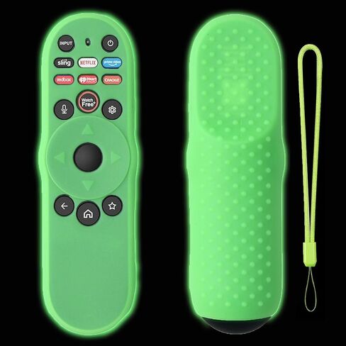 Silicone Case for Vizio TV Remote XRT270, TOKERSE Cover Compatible with VIZIO XRT270 Smart TV Remote Control Anti Slip Shockproof Protective Sleeve Skin with Lanyard Glow in The Dark - Blue in Saudi Arabia