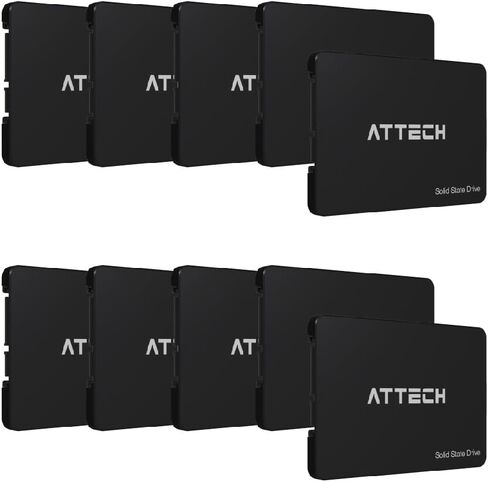 محرك أقراص الحالة الصلبة الداخلي ATTECH AT422 سعة 512 جيجابايت مقاس 2.5 بوصة SATA III، وسرعة قراءة تصل إلى 550 ميجابايت/ثانية (512.0، جيجابايت) - 10 عبوات (512.0، جيجابايت) in Saudi Arabia