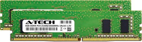 مجموعة ترقية ذاكرة الوصول العشوائي للكمبيوتر المكتبي A-Tech 8GB (2x4GB) DDR4 2666MHz DIMM PC4-21300 UDIMM Non-ECC 1Rx16 1.2V CL19 288-Pin in Kuwait