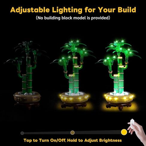 Kyglaring LED Light Kit Compatible with Lego Lucky Bamboo Plant 10344 Building Blocks, Upgrade Touch Control & Dimming, Lighting Accessories for 10344 Model Set, Lights Only, Touch Version in Saudi Arabia