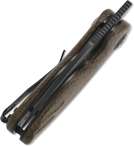 سكين جيب قابل للطي من Sitivien ST153، Sandvik 14C28N شفرة سوداء مصقولة بالحجر مع مقبض Micarta، سكاكين أدوات EDC من سلسلة Zodiac الصينية، سكين للتخييم والصيد والبقاء على قيد الحياة والمشي لمسافات طويلة (أخضر) ... ... in Kuwait