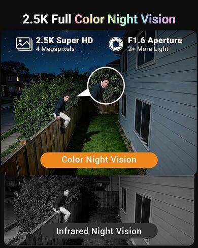 Anlapus Solar Security Camera Wireless Outdoor, 2.5K Pan/Tilt Cam Kit with Solar Panel, Wireless Home Security Camera System with PIR/AI Detection, Color Night Vision, No Monthly Fee, 32GB Memory Card in Saudi Arabia