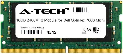 وحدة A-Tech سعة 16 جيجابايت لجهاز Dell OptiPlex 7060 Micro Form Factor MFF للكمبيوتر المكتبي المتوافق مع ذاكرة الوصول العشوائي DDR4 2400Mhz (ATMS283833A25831X1) in Kuwait