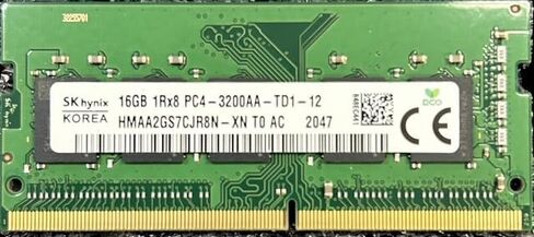 16GB DDR4 3200MHz PC4-25600 ECC-SODIMM 1Rx8 1.2V 260-Pin ECC Unbuffered MicroServer Memory Module HMAA2GS7CJR8N-XN in Saudi Arabia