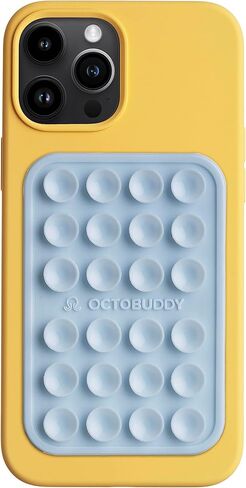 مغناطيس OCTOBUDDY - حامل هاتف مغناطيسي مزدوج وشفط - حامل هاتف محمول من السيليكون متوافق مع المغناطيسي - صور سيلفي ومقاطع فيديو بدون استخدام اليدين - ملحق منشئ المحتوى - 2.6 بوصة × 3.9 بوصة، وردي طباشيري in Kuwait