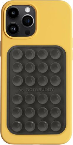 مغناطيس OCTOBUDDY - حامل هاتف مغناطيسي مزدوج وشفط - حامل هاتف محمول من السيليكون متوافق مع المغناطيسي - صور سيلفي ومقاطع فيديو بدون استخدام اليدين - ملحق منشئ المحتوى - 2.6 بوصة × 3.9 بوصة، وردي طباشيري in Kuwait